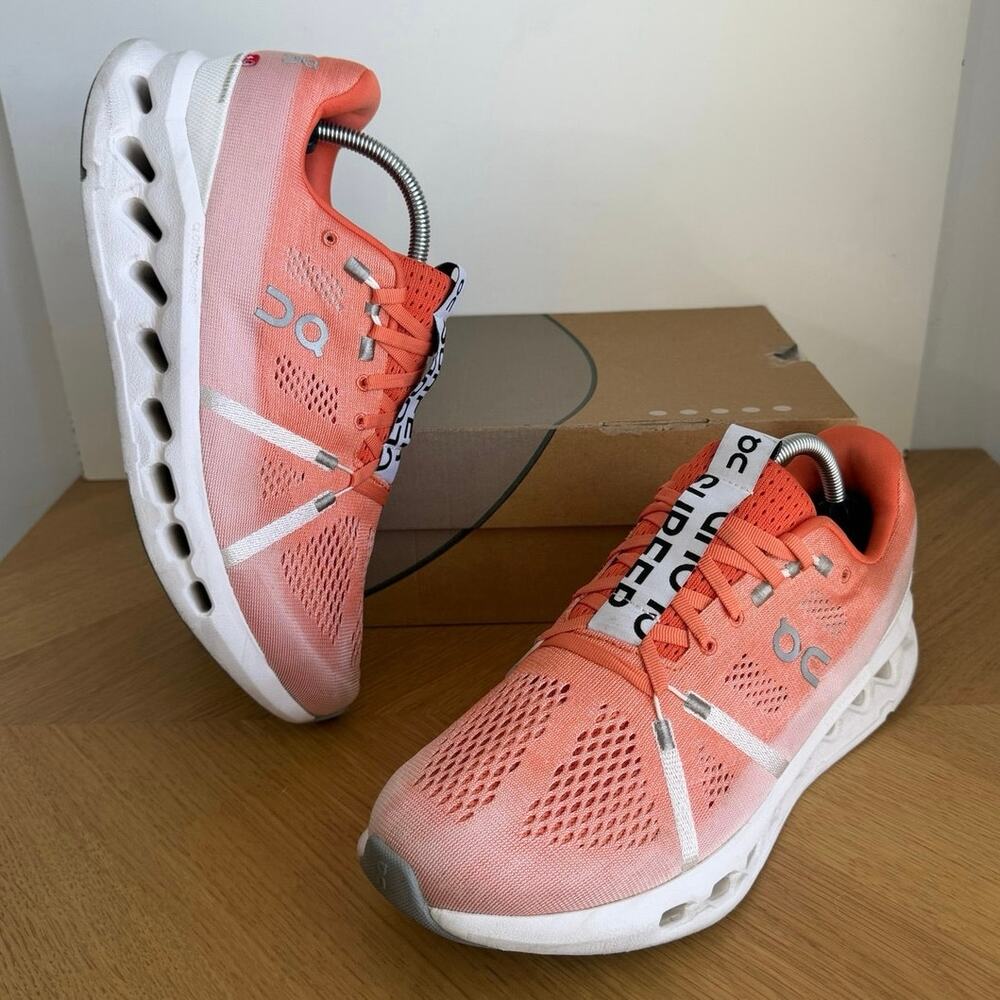On Cloud Cloudsurfer Flame/White Men Running Sneakers- SZ 10